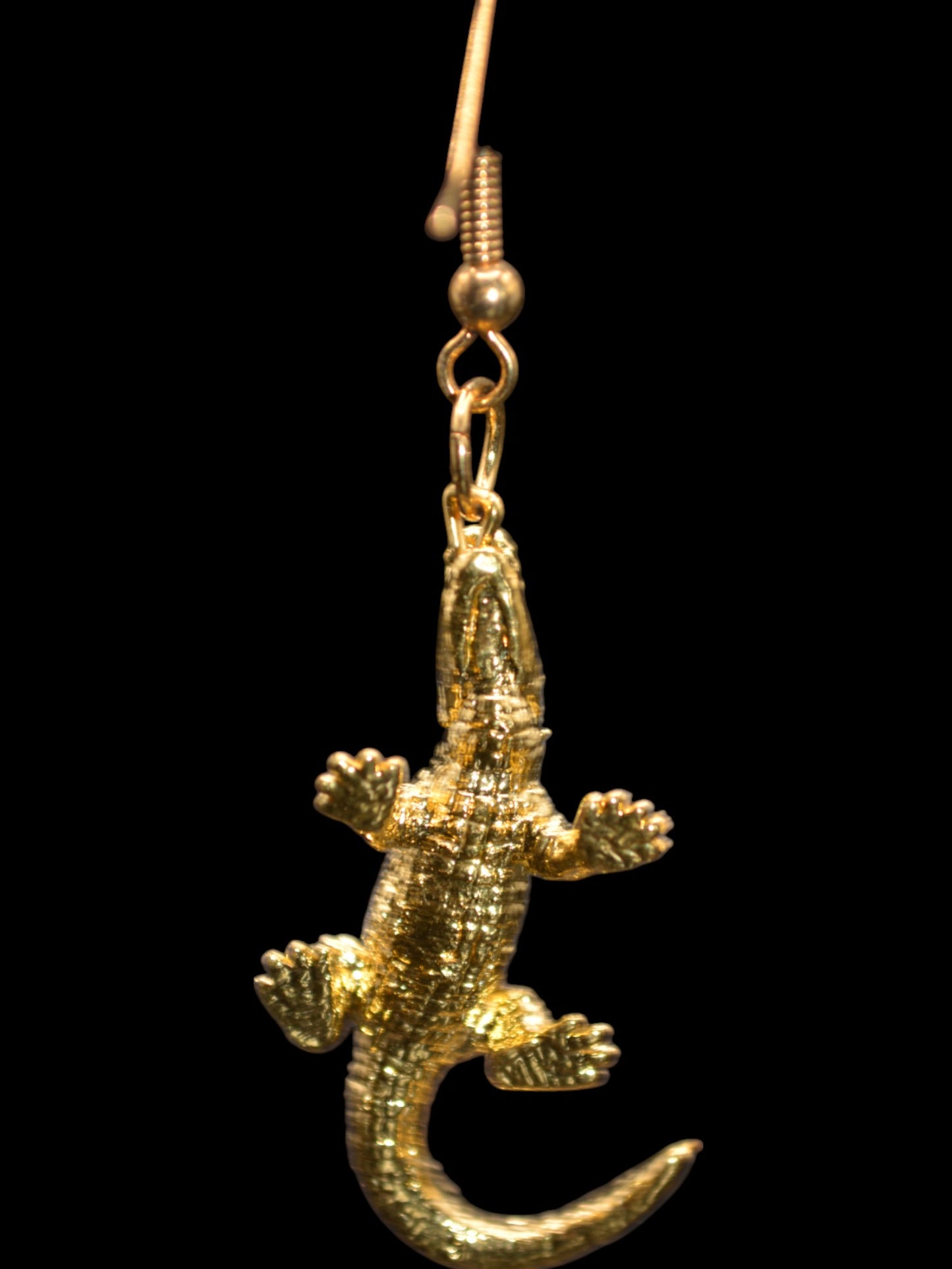 Alligator Earrings - Golden Prey