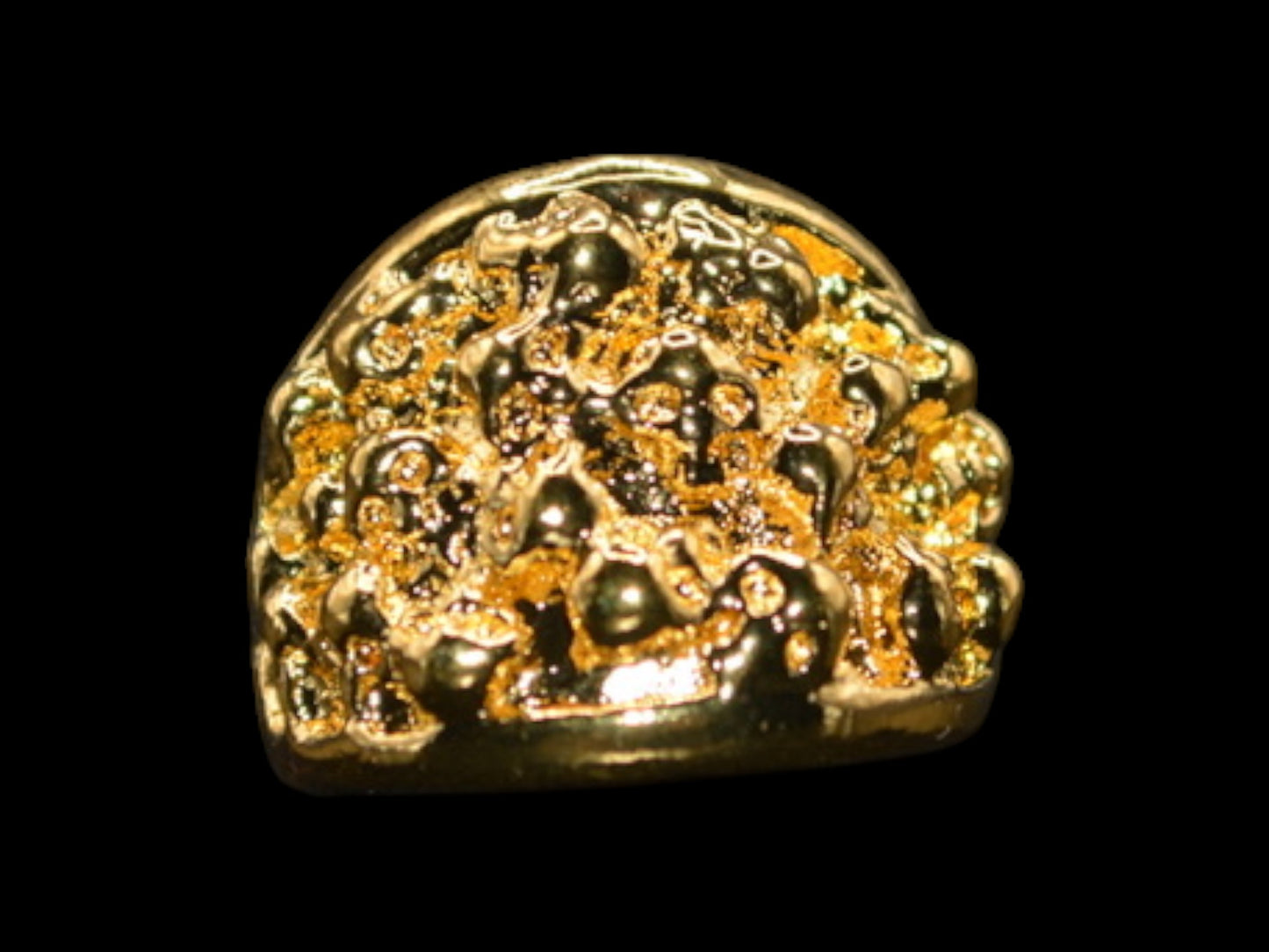 Black Bubbles - Gold Ring