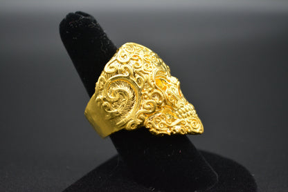 Aztec Skull Ring
