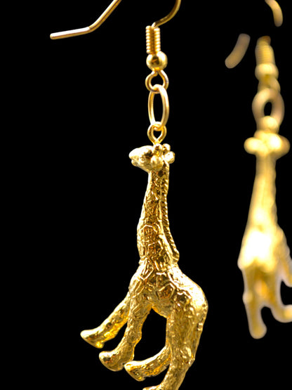 Giraffe Earrings of Gold