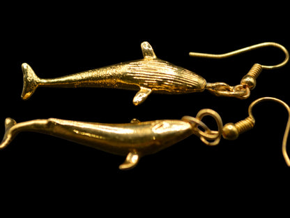 Whale Earrings : Golden Hunt