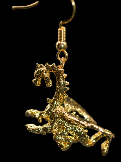Dragon Fury - Earrings : Gold in Fire