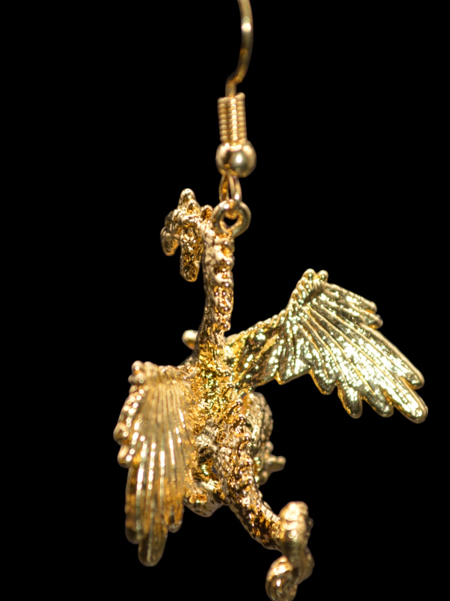 Dragon Fury - Earrings : Gold in Fire
