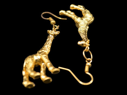 Giraffe Earrings of Gold