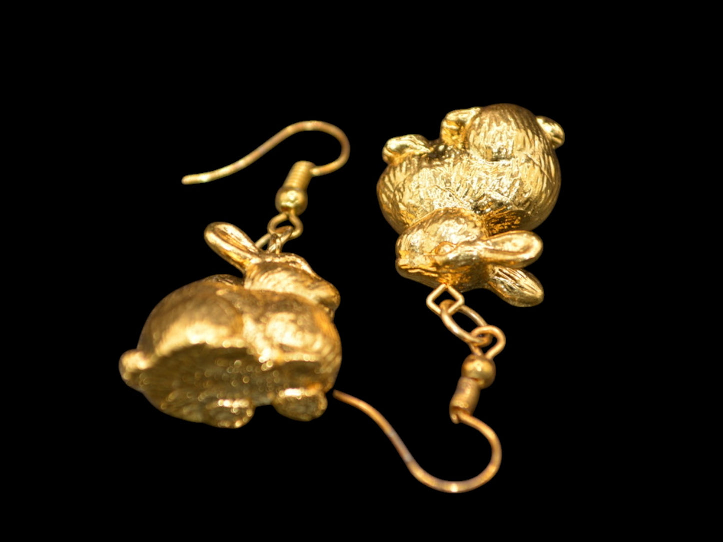 Golden Bunny Earrings