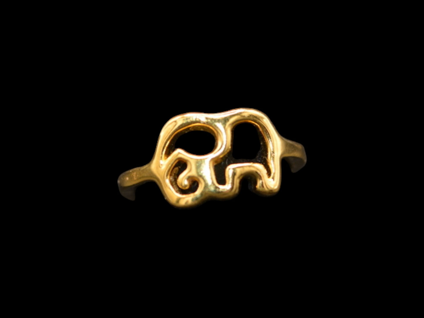 Elephant Sunshine Gold Ring
