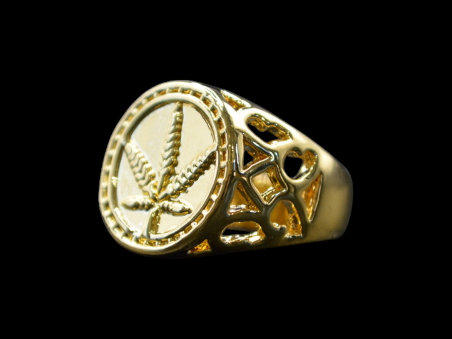 Stoners Ring Marijuana Leaves