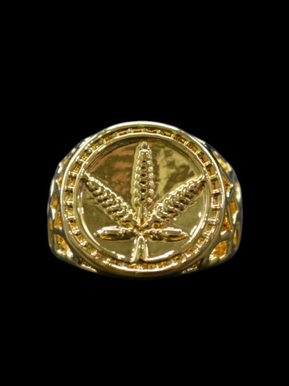 Stoners Ring Marijuana Leaves