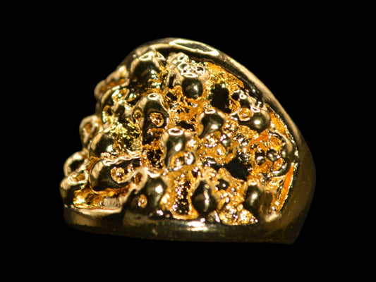 Black Bubbles - Gold Ring